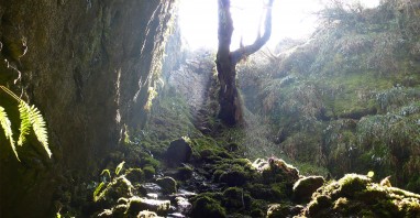 Poll na Gollum Cave in the Burren which is suggested as having influenced the creation of one of JRR Tolkien's most famous characters (Gollum)