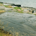 Fig.1 Glacial striations at the Flaggy Shore