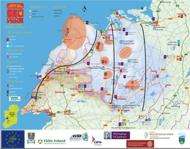 Map with demonstration sites and zones