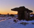 Snowy Sunrise Poulnabron Dolmen, Co Clare, New Years Day 2010